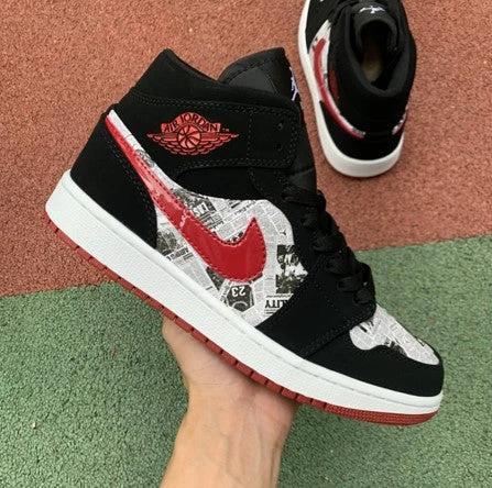 Air Jordan 1 Mid Black Red Pictorial by Air Jordan