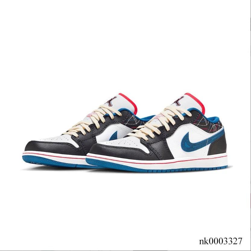 Air Jordan 1 Low SE Black Industrial Blue Shoes Sneakers by Air Jordan