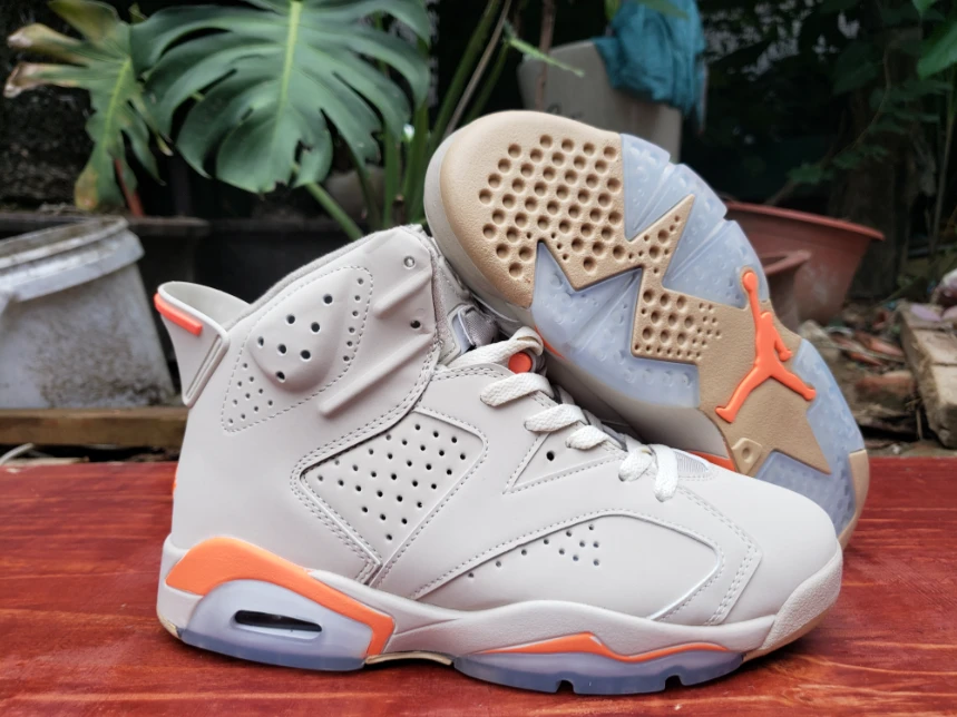 Air Jordan 6 White Orange by Air Jordan