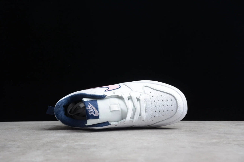 NK Court Borough Low 2 White Pink Glaze Midnight Navy by Air Jordan