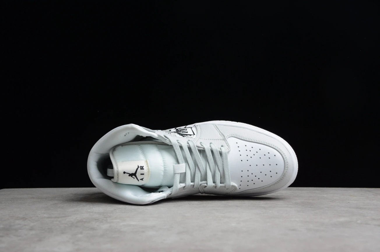 Air Jordan 1 Mid White Grey Camo by Air Jordan