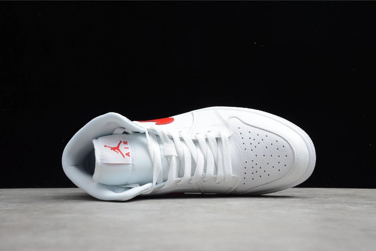 Air Jordan 1 Mid 'White University Red' by Air Jordan