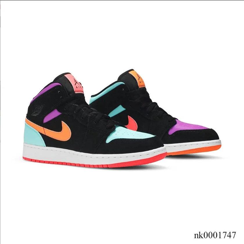 Air Jordan 1 Mid Multi-Color Shoes Sneakers by Air Jordan