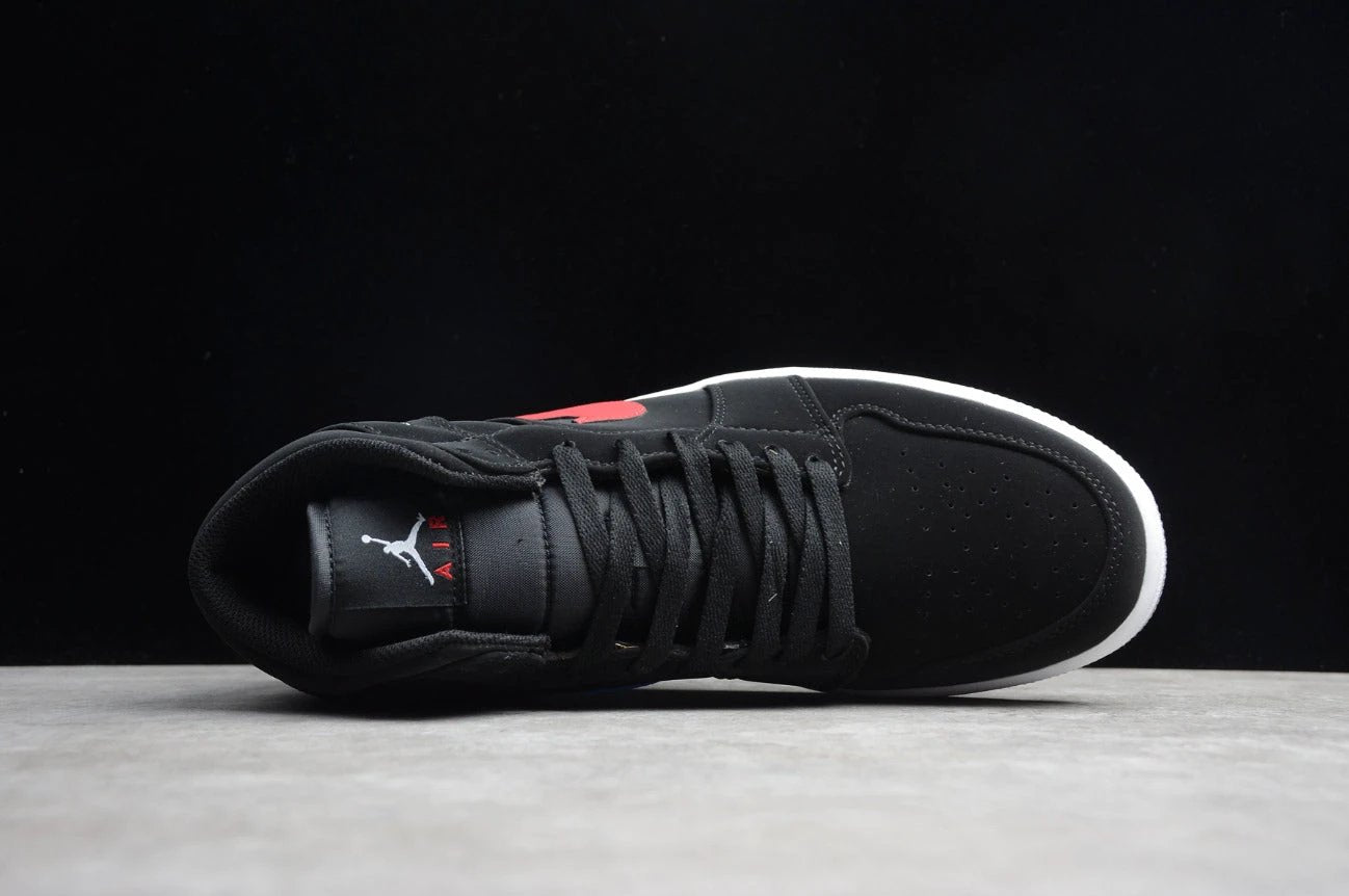 Air Jordan 1 Retro Mid 'Multi Color Swoosh Black' by Air Jordan