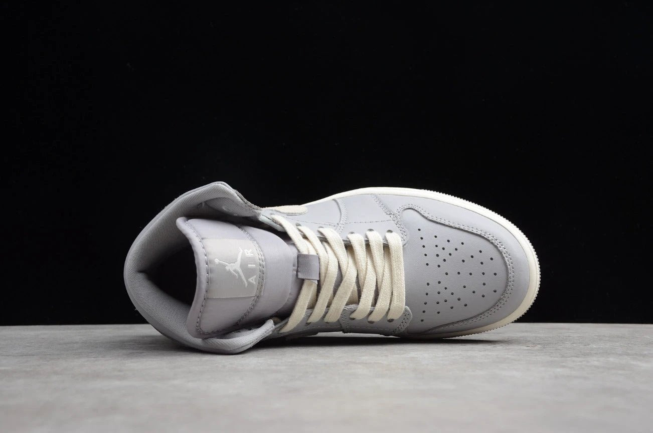 Air Jordan 1 Mid 'Grey Light Bone' by Air Jordan