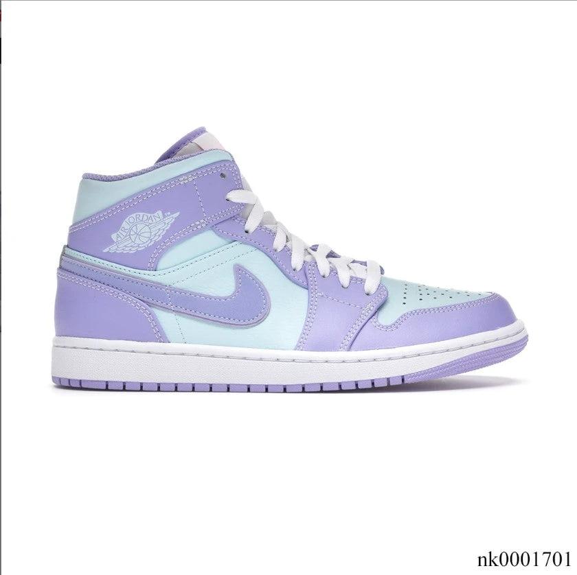 Air Jordan 1 Mid Purple Aqua Shoes Sneakers by Air Jordan