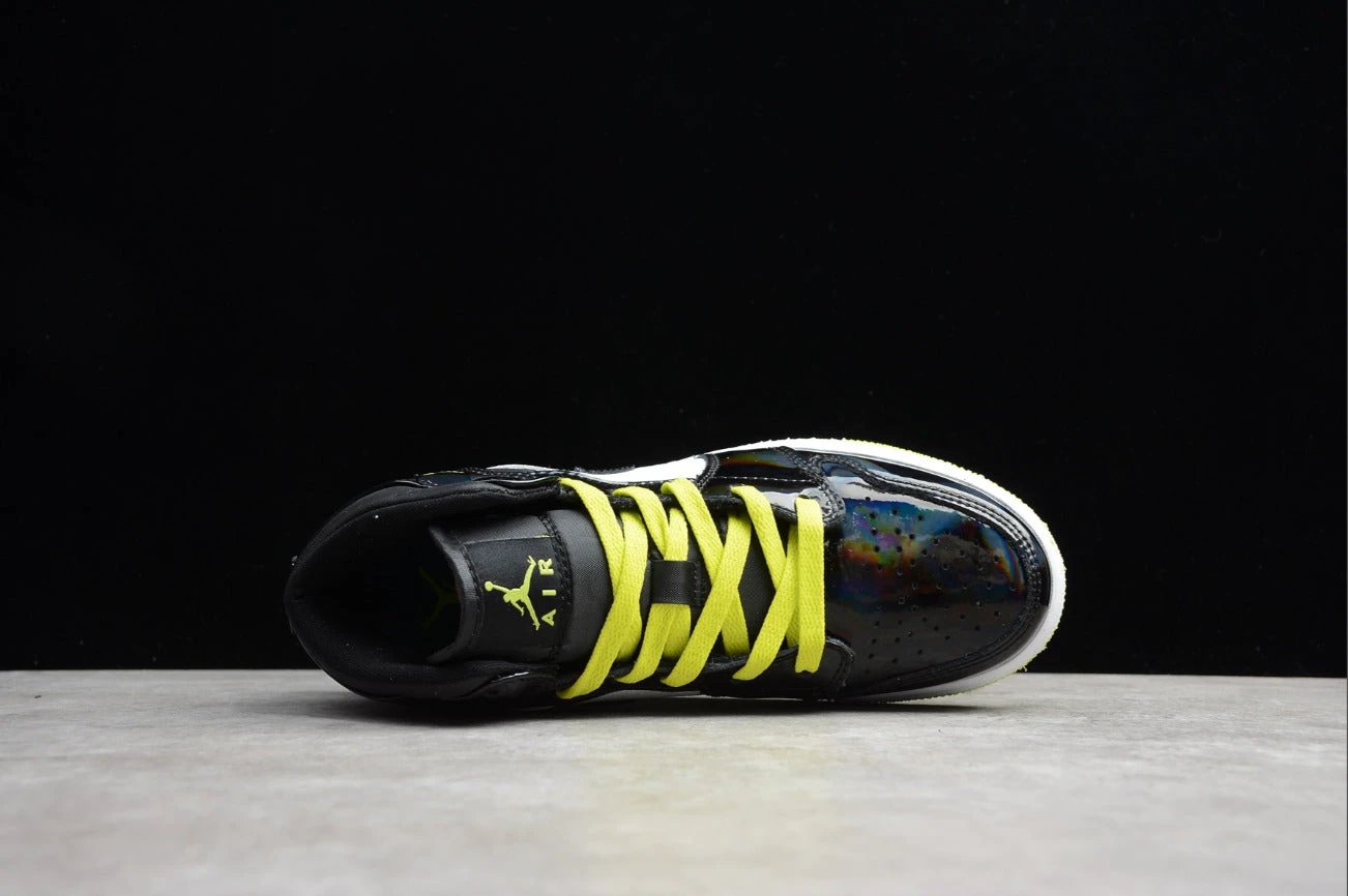 Air Jordan 1 Mid Black Cyber 'Mystic Green' by Air Jordan