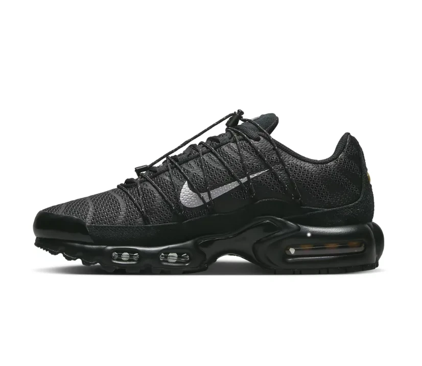 Air Max Plus Utility Black Metallic Silver Shoes Sneakers by Air Jordan