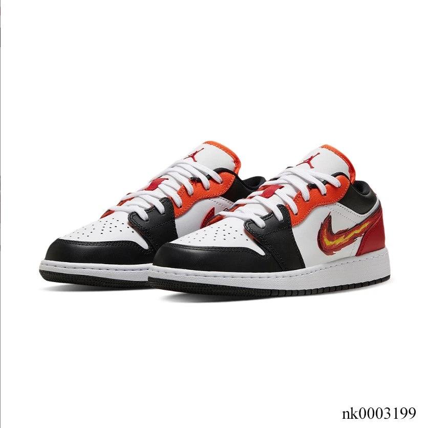 Air Jordan1 Low Flaming Swoosh Shoes Sneakers by Air Jordan