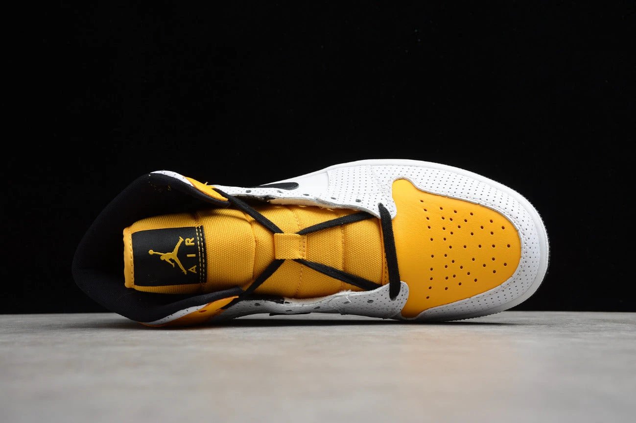Air Jordan 1 Mid White Yellow Black by Air Jordan