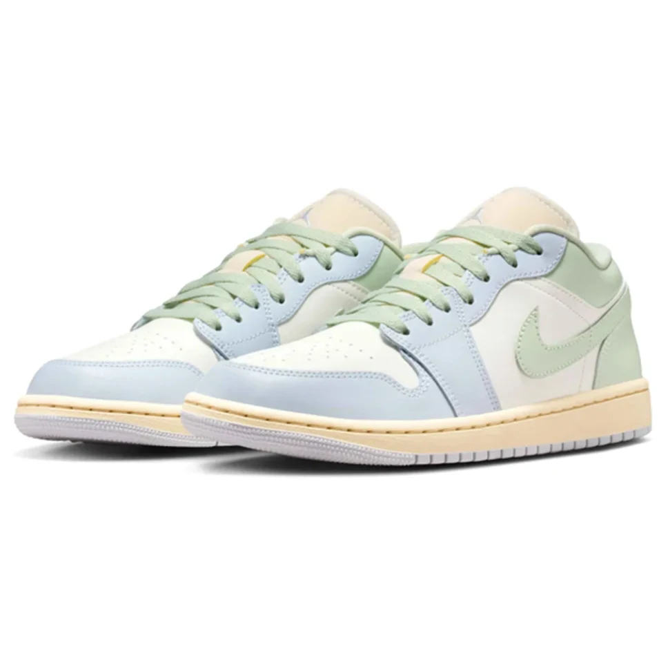 Air Jordan 1 Low Sail Aura Shoes Sneakers by Air Jordan