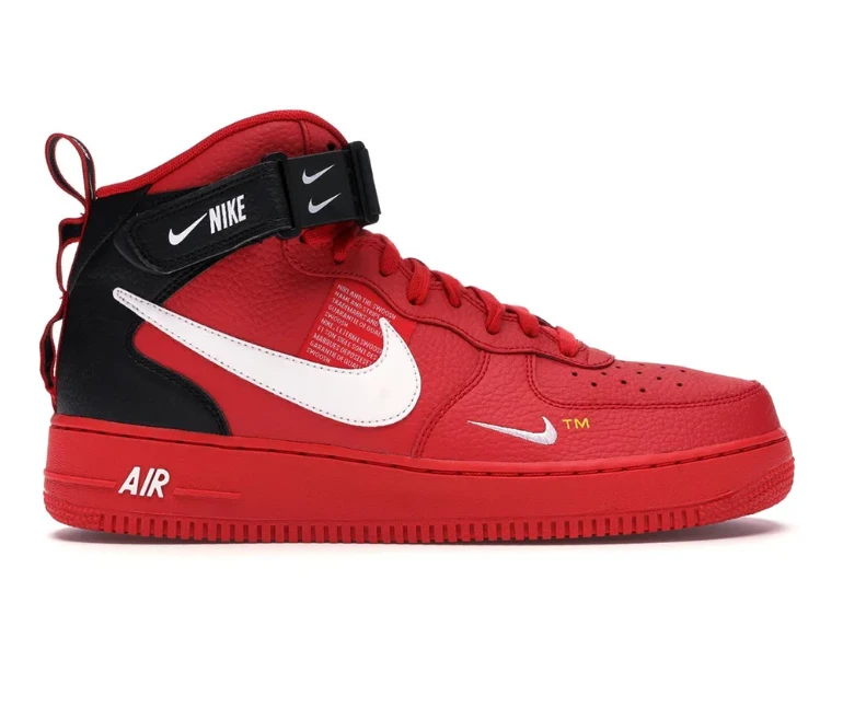 Air Force 1 Mid Utility University Red Shoes Sneakers by Air Jordan