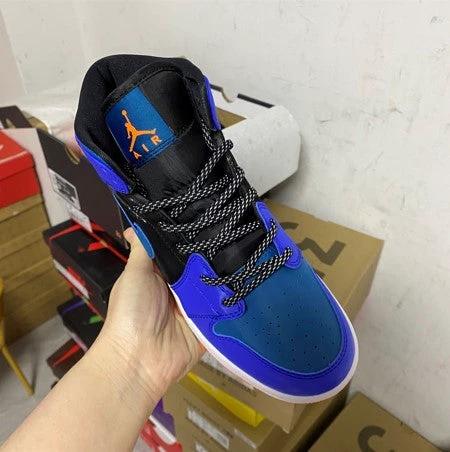 Air Jordan 1 Mid GS Blue Orange Black by Air Jordan