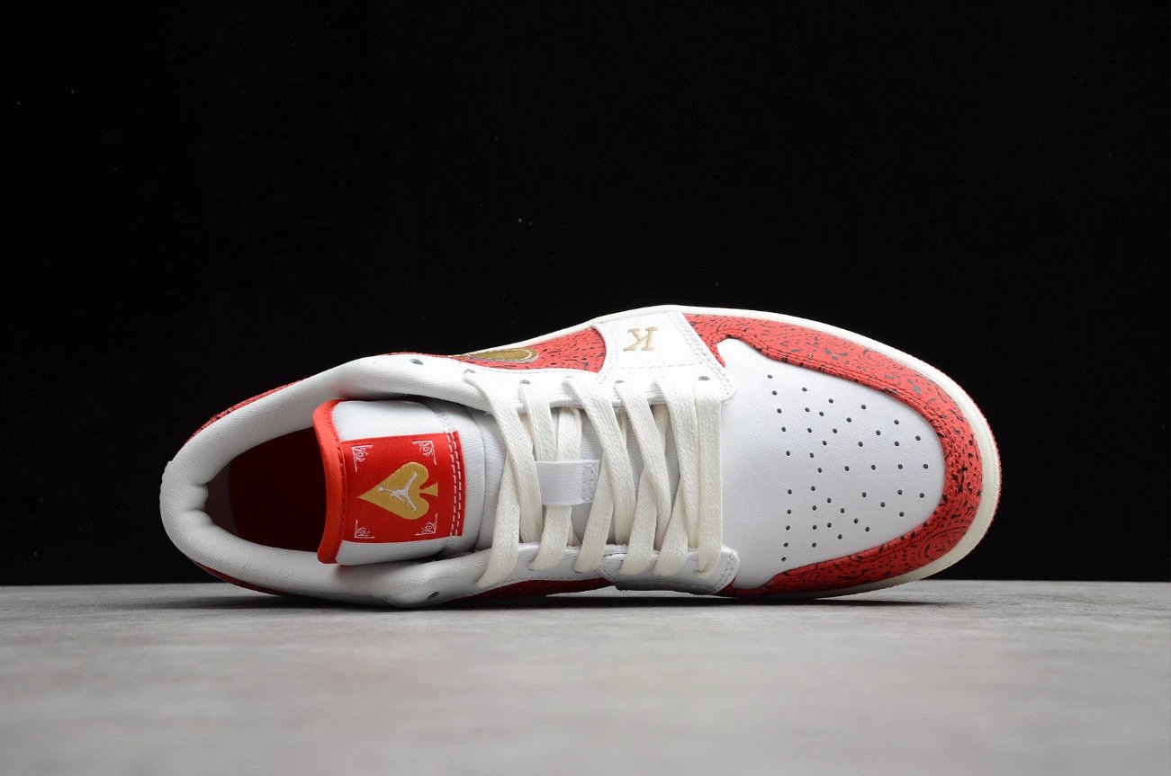 Air Jordan 1 Low White Red Poker by Air Jordan