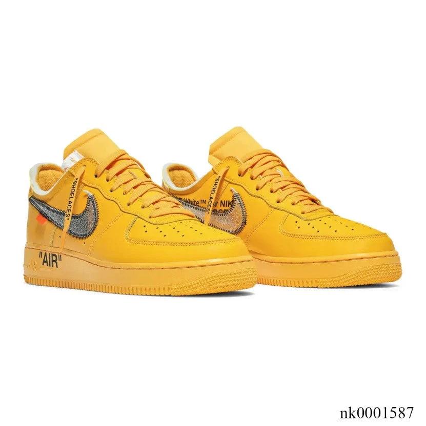 Off-White x Air Force 1 Low University Gold Lemonade Shoes Sneakers by Air Jordan