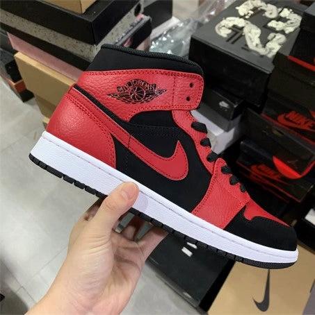 Air Jordan 1 Mid Reverse Black Red by Air Jordan