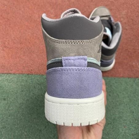 Air Jordan 1 Mid Gray Purple Brown by Air Jordan