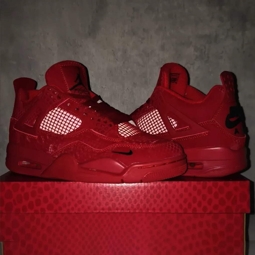 Nigel Sylvester x Air Jordan 4 Red Mamba Shoes Sneakers by Air Jordan