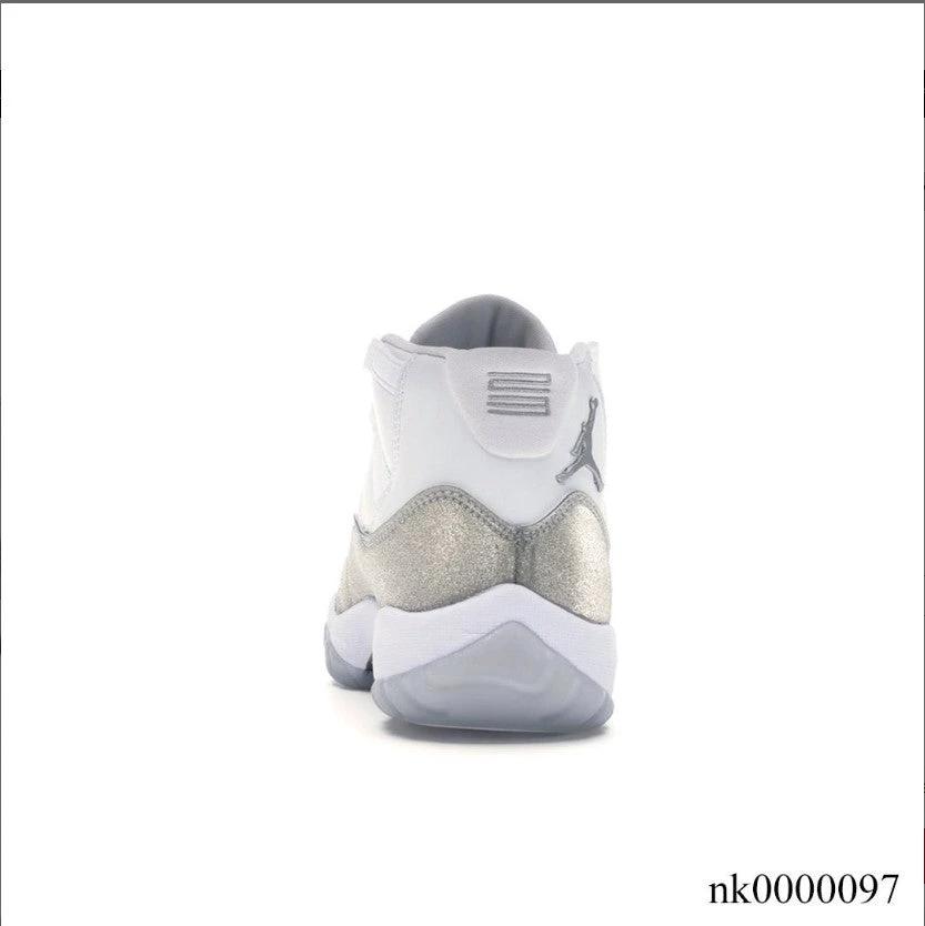 Air Jordan 11 Retro White Metallic Silver Shoes Sneakers by Air Jordan