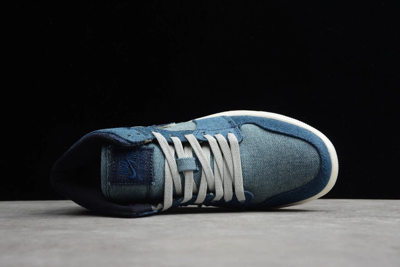 Air Jordan 1 Mid White Transparent Blue Denim by Air Jordan
