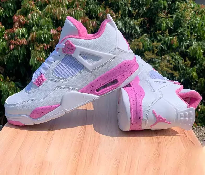 AJ 4 White Pink Oreo Shoes Sneakers by Air Jordan