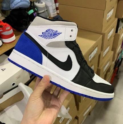 Air Jordan 1 Mid Black And White Blue by Air Jordan