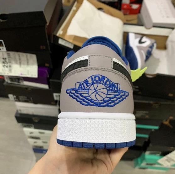Air Jordan 1 Low Grey Blue Snake Print by Air Jordan