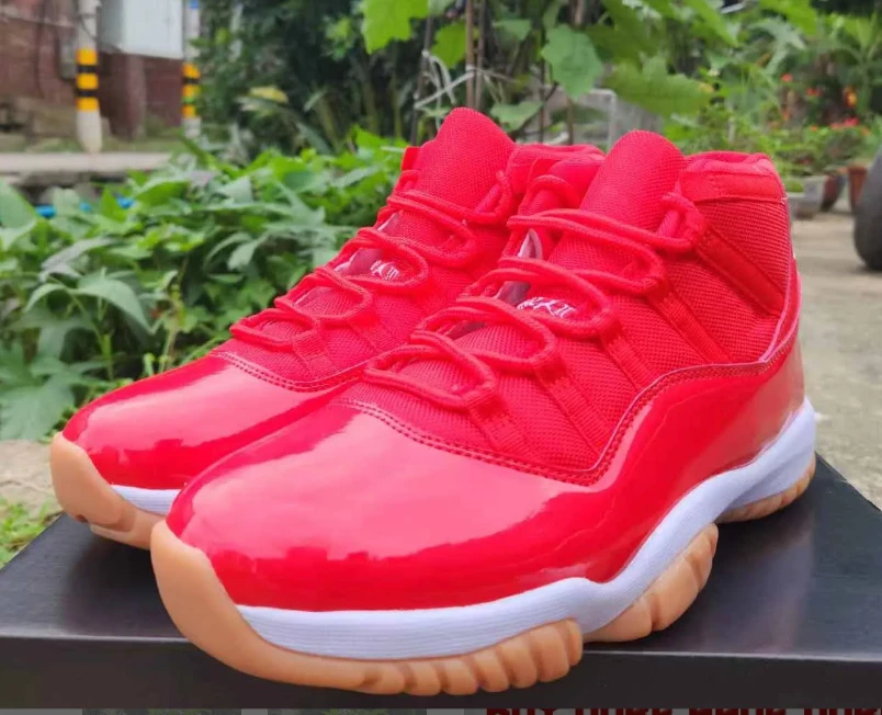 Air Jordan 11 Red Gum Shoes Sneakers by Air Jordan