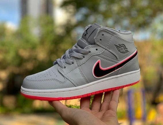 Air Jordan 1 MID GS Grey Red Pink by Air Jordan