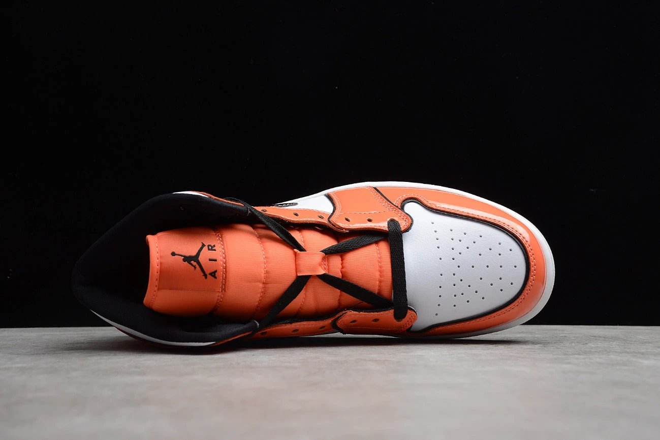 Air Jordan 1 Mid GS Orange Black by Air Jordan