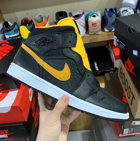 Air Jordan 1 Mid SE Corduroy Black Gold by Air Jordan