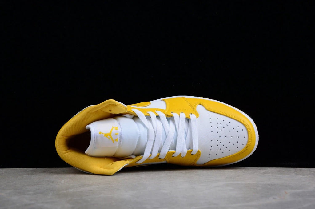 Air Jordan 1 Mid White and Yellow by Air Jordan