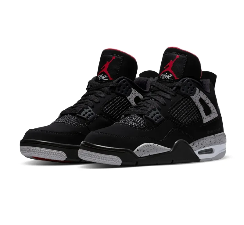 Air Jordan 4 Black Cement Shoes Sneakers by Air Jordan