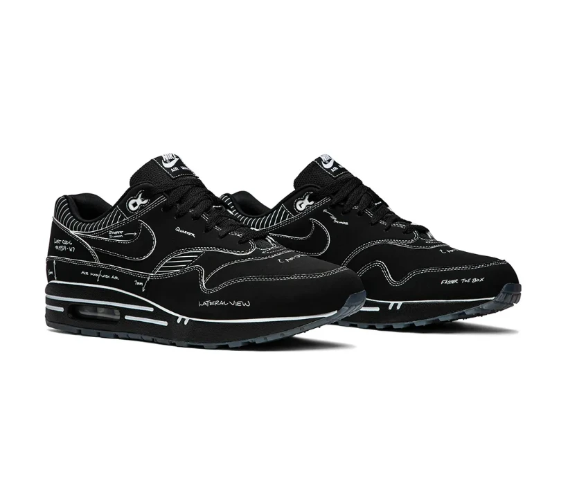 AM 1 Tinker Sketch To Self – Black Shoes Sneakers by Air Jordan