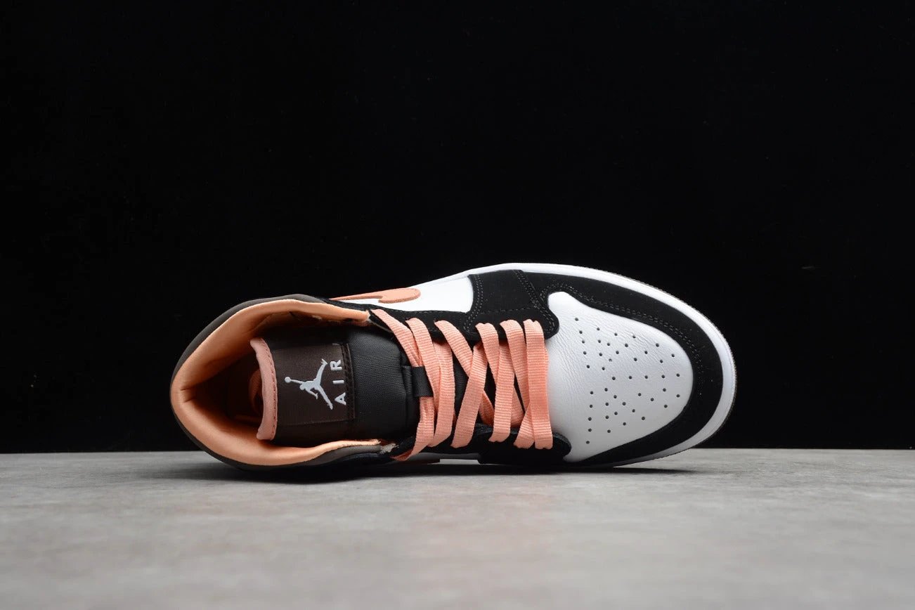 Air Jordan 1 Mid SE White Apricot Agate Black by Air Jordan