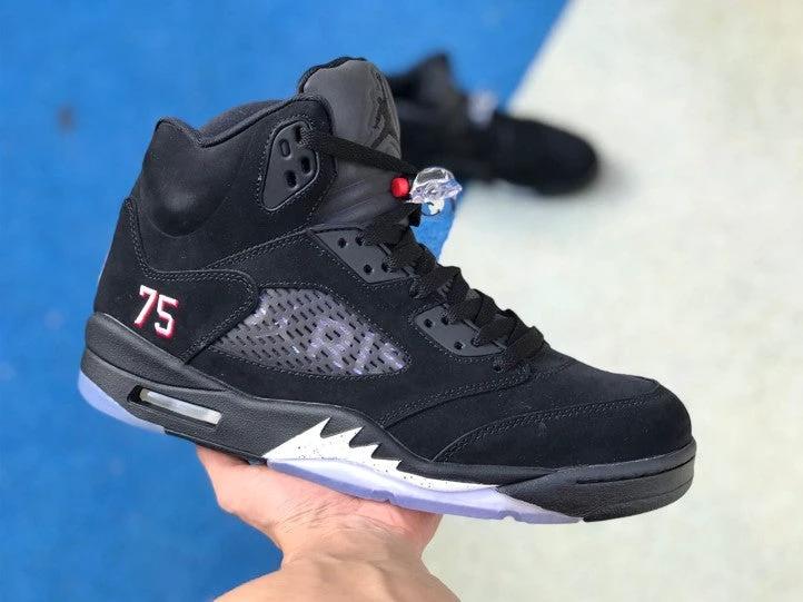 Air Jordan 5 Paris Saint-Germain Black Silver by Air Jordan