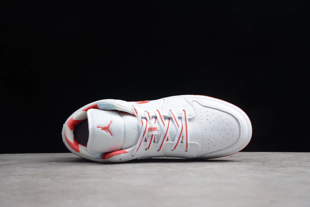 Air Jordan 1 Low Top White Red by Air Jordan