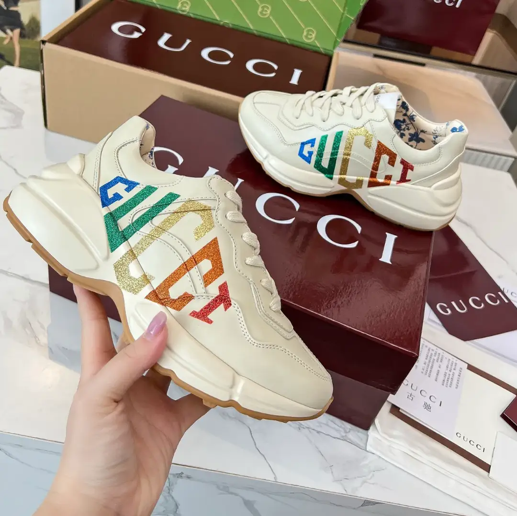 GG Rhyton Monogram ‘Glitter’ Shoes Sneakers by Air Jordan