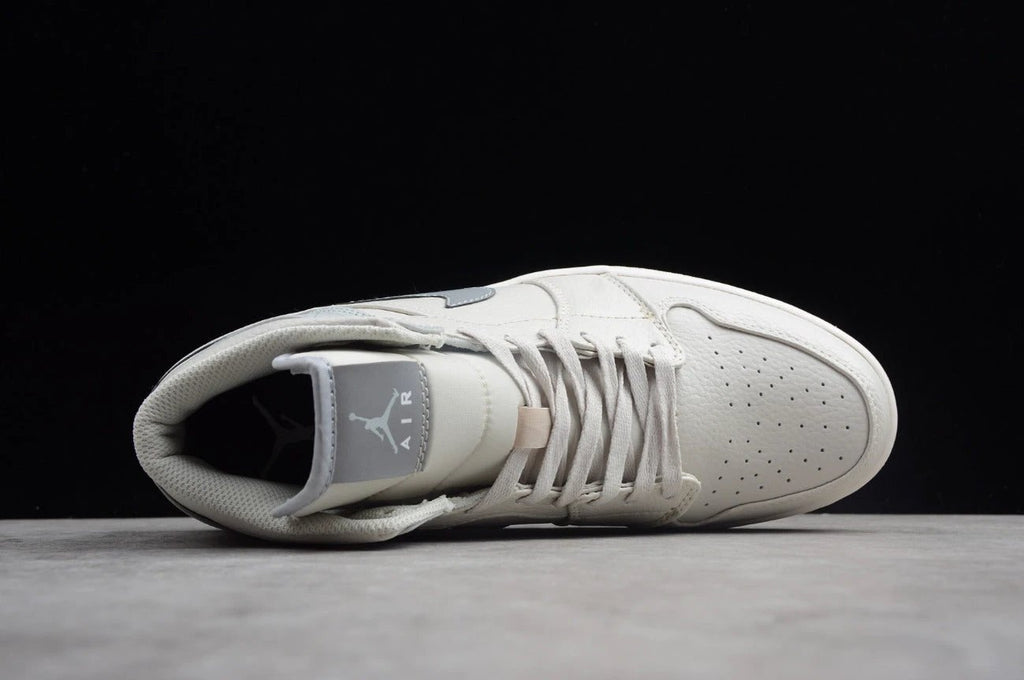 Air Jordan 1 Mid Rice White Gray by Air Jordan