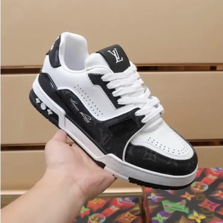 LV Trainer 54 Black White Shoes Sneakers by Air Jordan