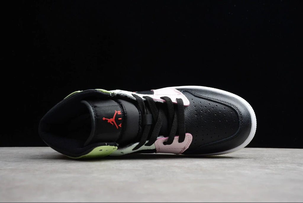 Air Jordan 1 Mid Black Pink Green by Air Jordan