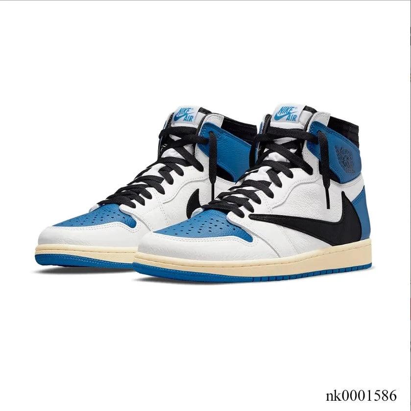 Travis Scott x Fragment xAir Jordan 1 High “Military Blue” Shoes Sneakers by Air Jordan