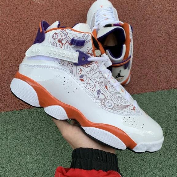 Air Jordan 6 Rings Crowns White Orange by Air Jordan