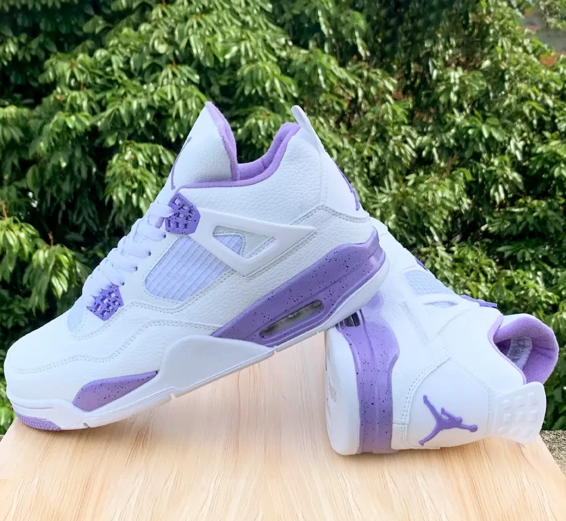 Air Jordan 4 Purple Oreo Shoes Sneakers by Air Jordan