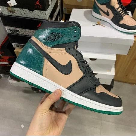 Air Jordan 1 Retro High Black Fossil-Pale Green by Air Jordan