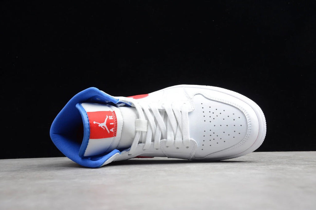 Air Jordan 1 Mid 'White Red Royal' by Air Jordan