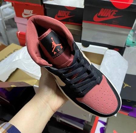 Air Jordan 1 Mid Burgundy Pink Black by Air Jordan
