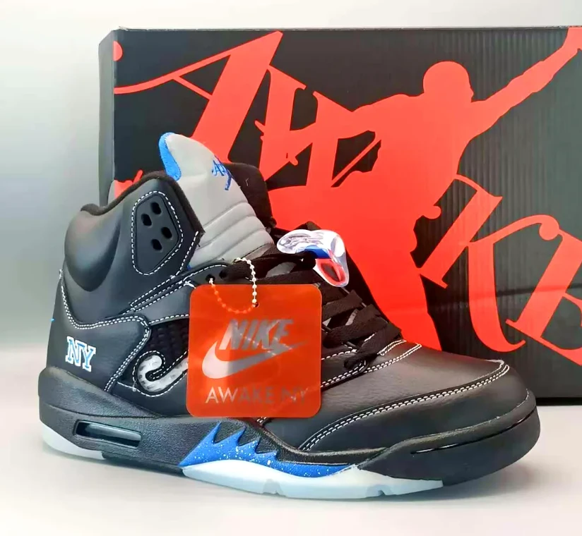Awake NY x Air Jordan 5 Racer Blue Shoes Sneakers by Air Jordan
