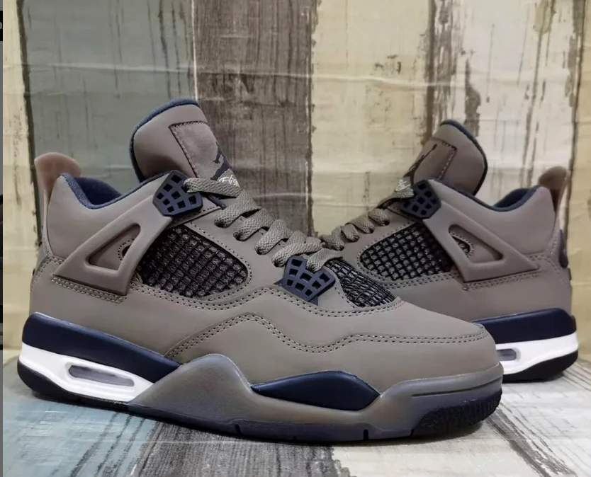 Air Jordan 4 Retro Cave Stone Shoes Sneakers by Air Jordan