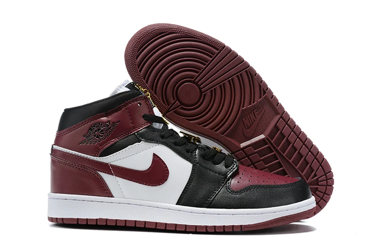 Air Jordan 1 Mid Black Dark Beetroot by Air Jordan